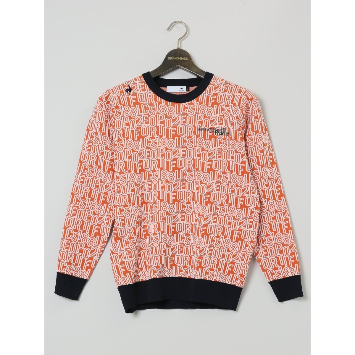 グランバック（GRAND−BACK）/【大きいサイズ ウォッシャブル ストレッチ】ルコックスポルティフ ゴルフ ジャガード クルーニット 大きいサイズ ウォッシャブル ストレッチ】ルコックスポルティフ