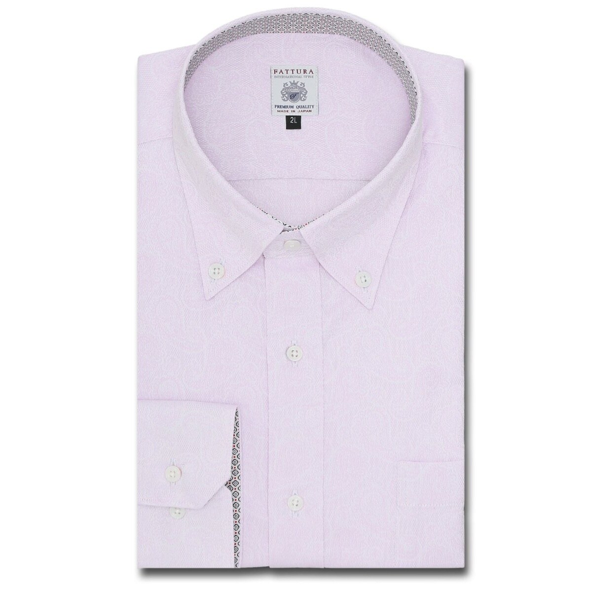 大きいサイズ 綿100％ 日本製】ファットゥーラ ボタンダウン ビジネス