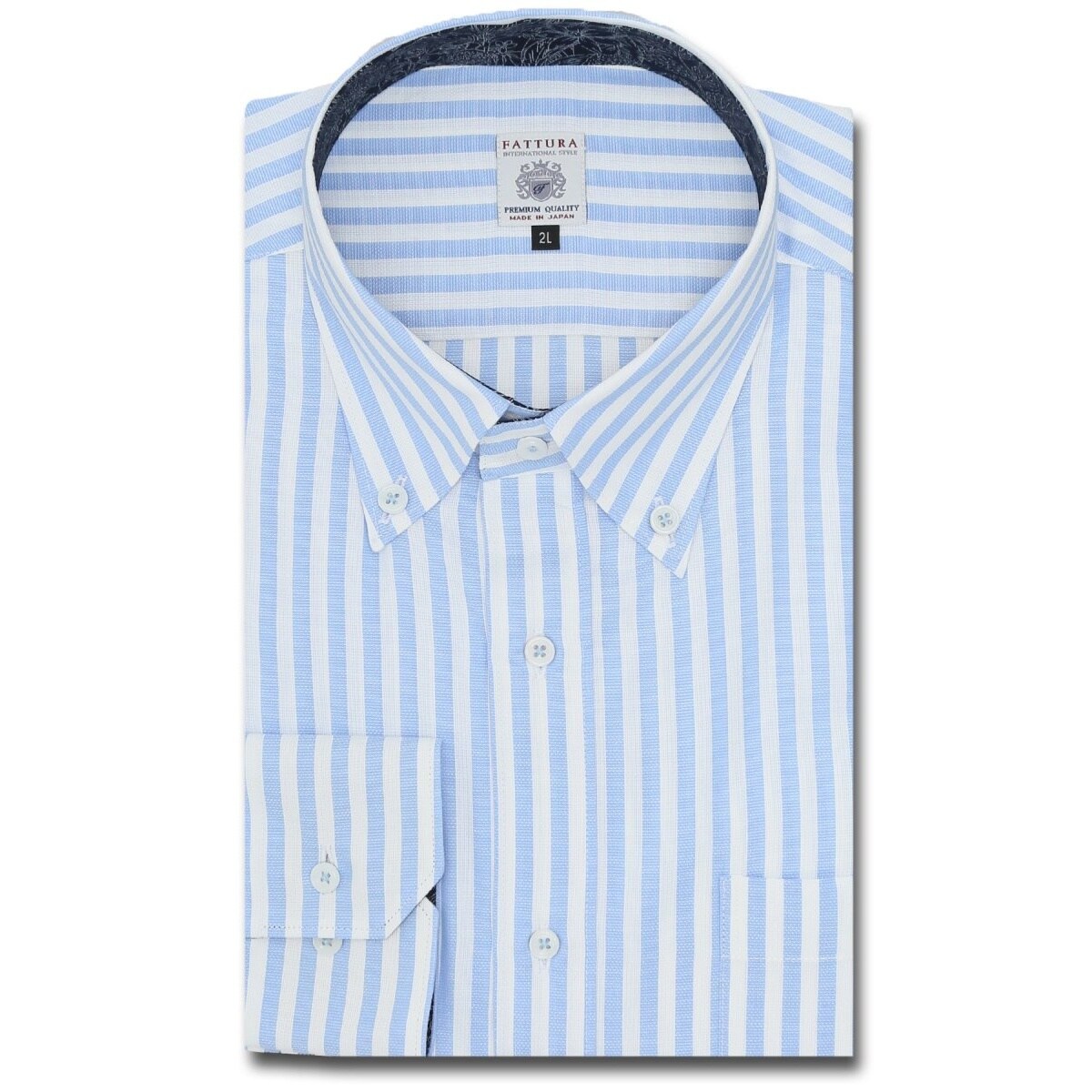 大きいサイズ 綿100％ 日本製】ファットゥーラ ボタンダウン ビジネス