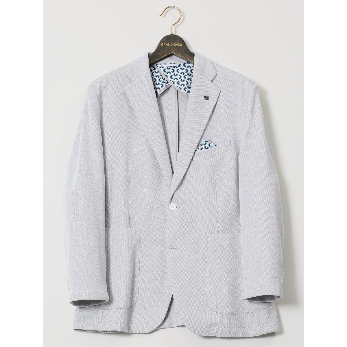 大きいサイズ】ジーステージ ストレッチ バーズアイ鹿の子 2ボタン