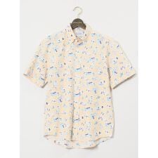 グランバック(GRAND-BACK)の【大きいサイズ】【日本製】【綿リップル】【吸水速乾】ボタンダウン半袖シャツ