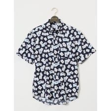 グランバック(GRAND-BACK)の【大きいサイズ】【日本製】【綿リップル】【吸水速乾】ボタンダウン半袖シャツ