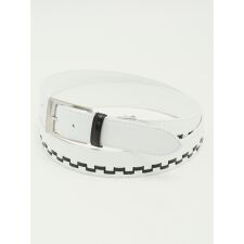 【大きいサイズ】【牛革】キース サイドライン レザーベルト