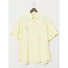 【大きいサイズ】シナコバ 麻 レギュラーカラー半袖シャツ