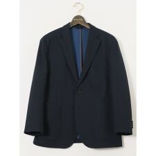 【大きいサイズ ストレッチ】グランバック ジャージ インディゴ 2ボタンジャケット