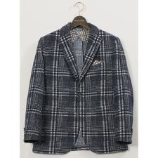 グランバック(GRAND-BACK)の【大きいサイズ】ジーステージ ライトニット プリント 2ボタンジャケット