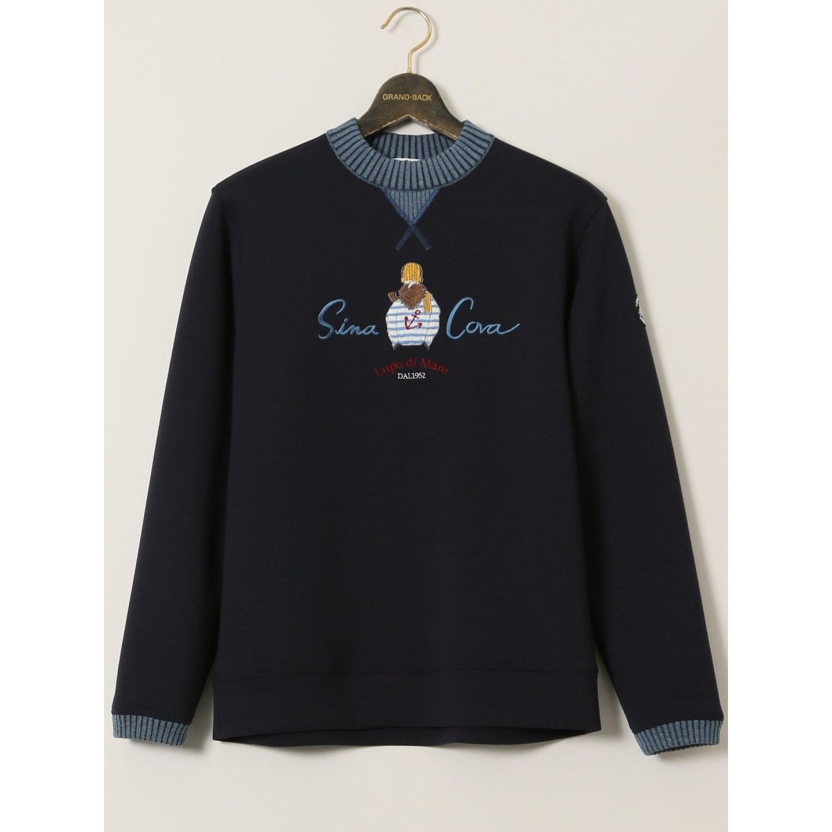 グランバック（GRAND−BACK）/【大きいサイズ】シナコバ 綿混 モックネック長袖プルオーバー 大きいサイズ】シナコバ 綿混 モックネック長袖プルオーバー | グラン