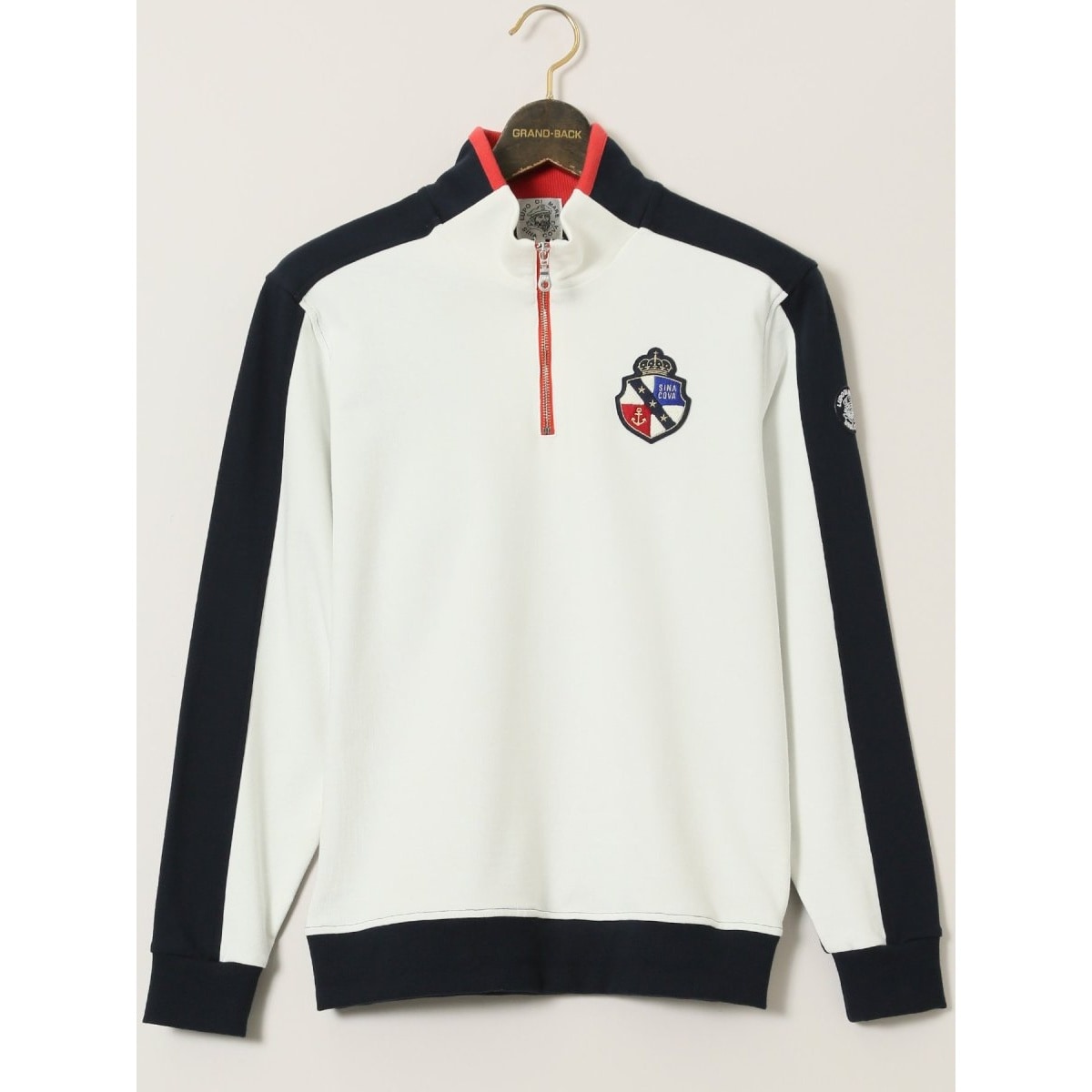 グランバック（GRAND−BACK）/【大きいサイズ】シナコバ 裏毛 ハーフジップ 長袖プルオーバー 大きいサイズ】シナコバ 裏毛 ハーフジップ 長袖プルオーバー | グラン
