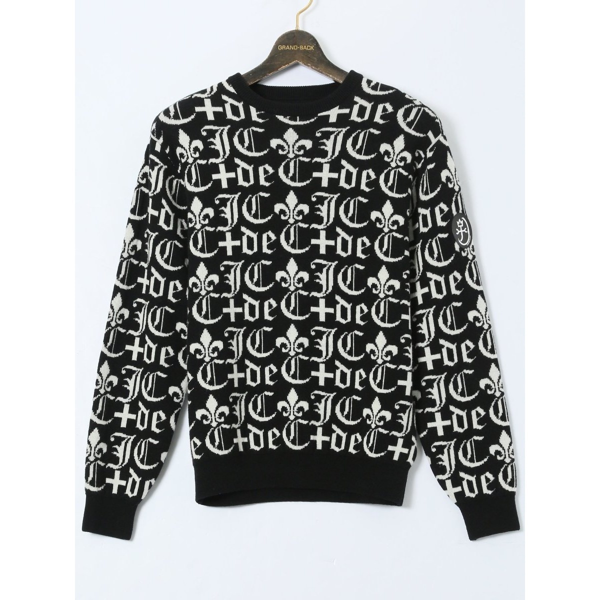 【新品未使用】CASTELBAJAC ハーフジップ ロゴ総柄　長袖　XLサイズ 新品未使用】CASTELBAJAC ハーフジップ ロゴ総柄 長袖 XLサイズ