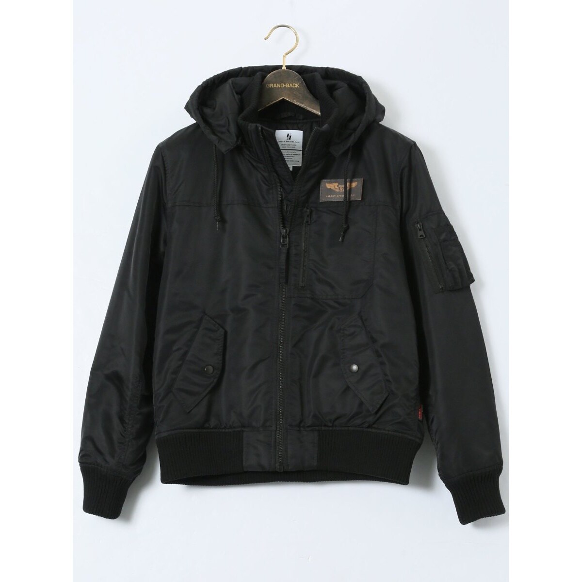 大きいサイズ】ジーステージ 鹿の子ニットコンビ フーデッドダウン