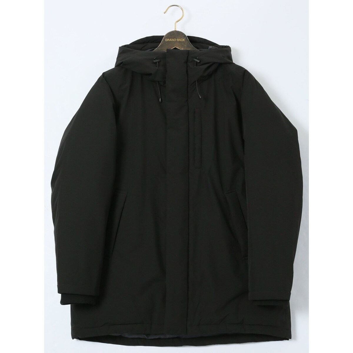 大きいサイズ】ジーステージ 鹿の子ニットコンビ フーデッドダウン