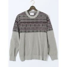 グランバック(GRAND-BACK)の【大きいサイズ】エアロポステール/AEROPOSTALE モールジャガード クルーニット