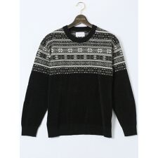 グランバック(GRAND-BACK)の【大きいサイズ】エアロポステール/AEROPOSTALE モールジャガード クルーニット