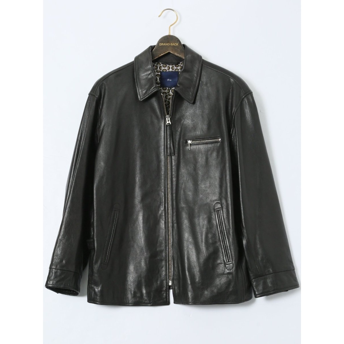 monkey time＞ シープ レザー オーバーサイズ ダブルライダース