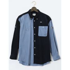 【大きいサイズ】シナコバ/SINA COVA コーデュロイ配色 ボタンダウン長袖シャツ