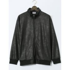 【大きいサイズ】ルイシャブロン ストレッチウォッシャブル スタンドブルゾン