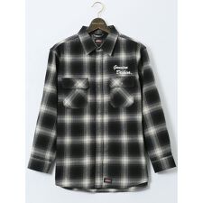 【大きいサイズ】ジュニュイン ディッキーズ 綿混 チェック柄 ワークシャツ