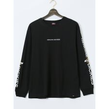【大きいサイズ】ジュニュイン ディッキーズ 袖プリント クルーネック 長袖Ｔシャツ