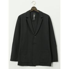 【大きいサイズ】ジーステージ ストレッチ ウォッシャブル 2釦 ジャケット(セットアップ可能)