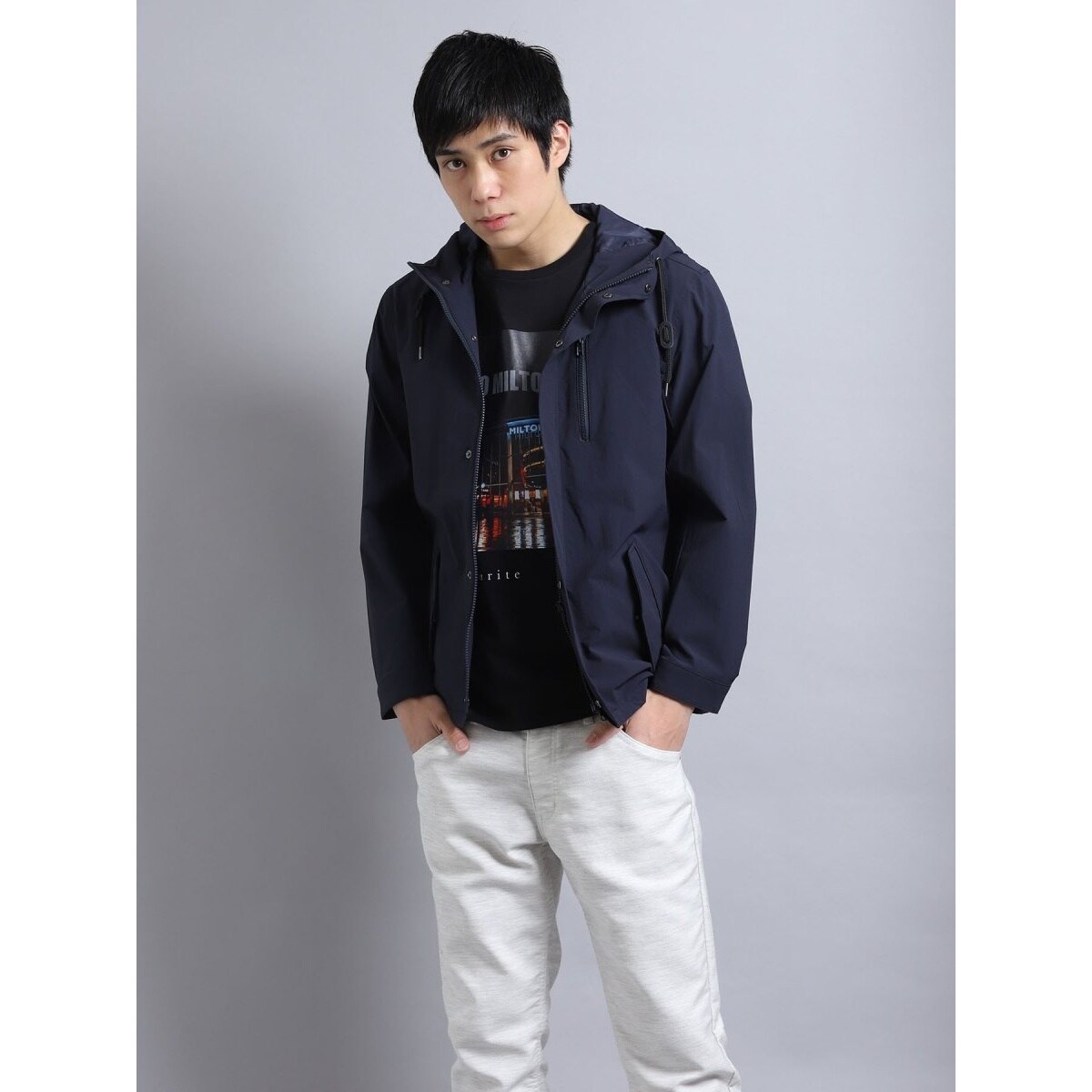 m.f.エディトリアル コーデュラ ストレッチ セットアップ フード