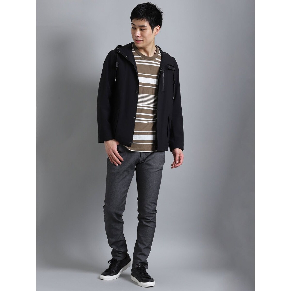 m.f.エディトリアル コーデュラ ストレッチ セットアップ フード