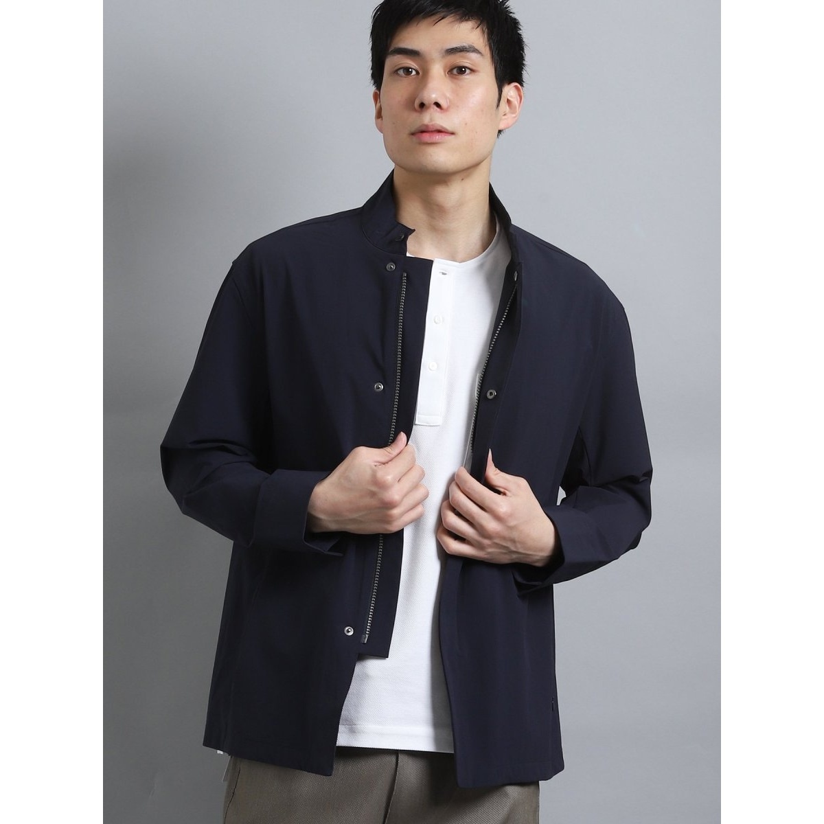 m．f．エディトリアル/コーデュラ ストレッチ セットアップ スタンドシャツアウター m.f.エディトリアル コーデュラ ストレッチ セットアップ スタンド