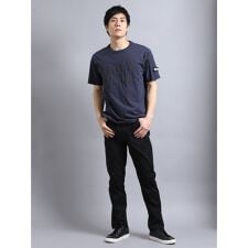 m.f.エディトリアル 綿天竺プリント クルーネック半袖Tシャツ