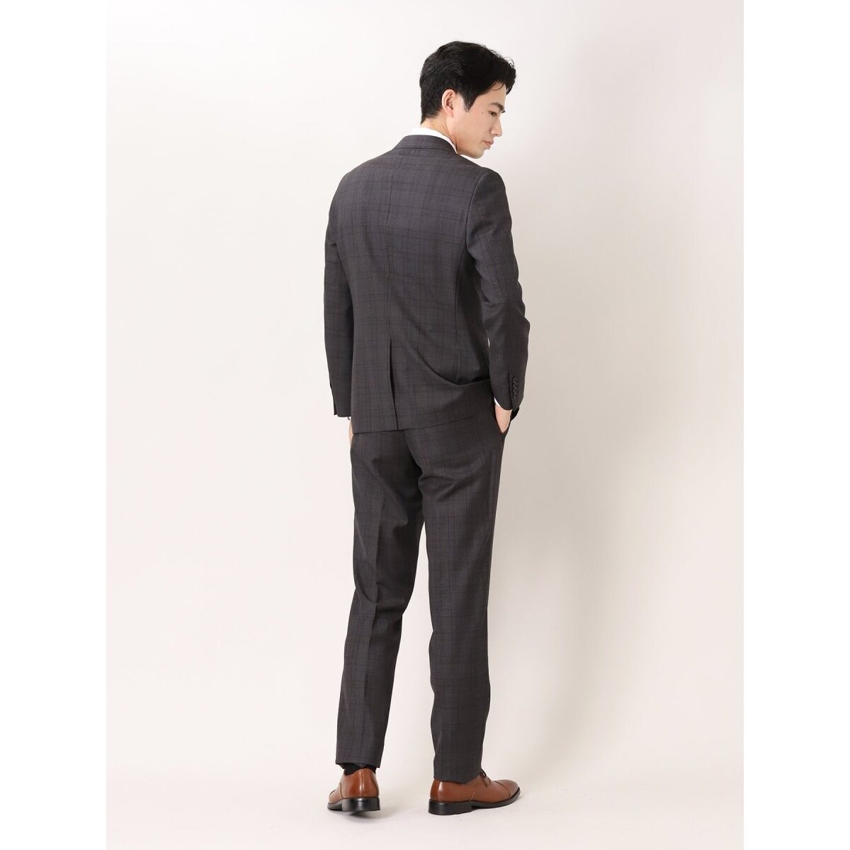 m．f．エディトリアル（m．f．editorial）/【トレーニョ ウール100%】m．f．エディトリアル 2ボタン2ピーススーツ チェックグレー トレーニョ ウール100%】m.f.エディトリアル 2ボタン2ピーススーツ