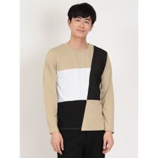 m.f.エディトリアル クレイジー切替 クルーネック長袖Tシャツ