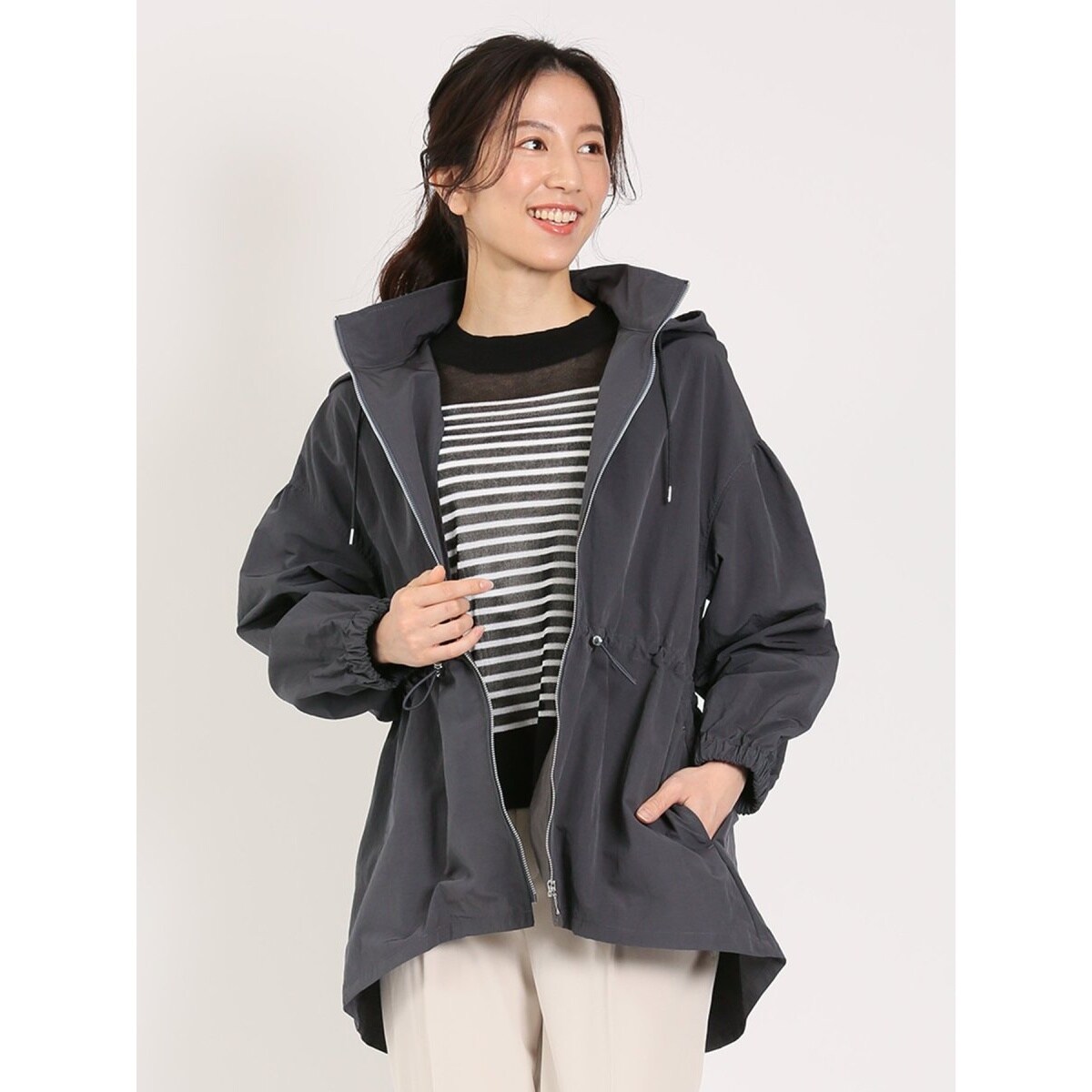 m.f.エディトリアル ミニリップストップ フードブルゾン | m.f.