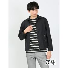 m.f.エディトリアル ストレッチ 衿付きZIP シャツアウター
