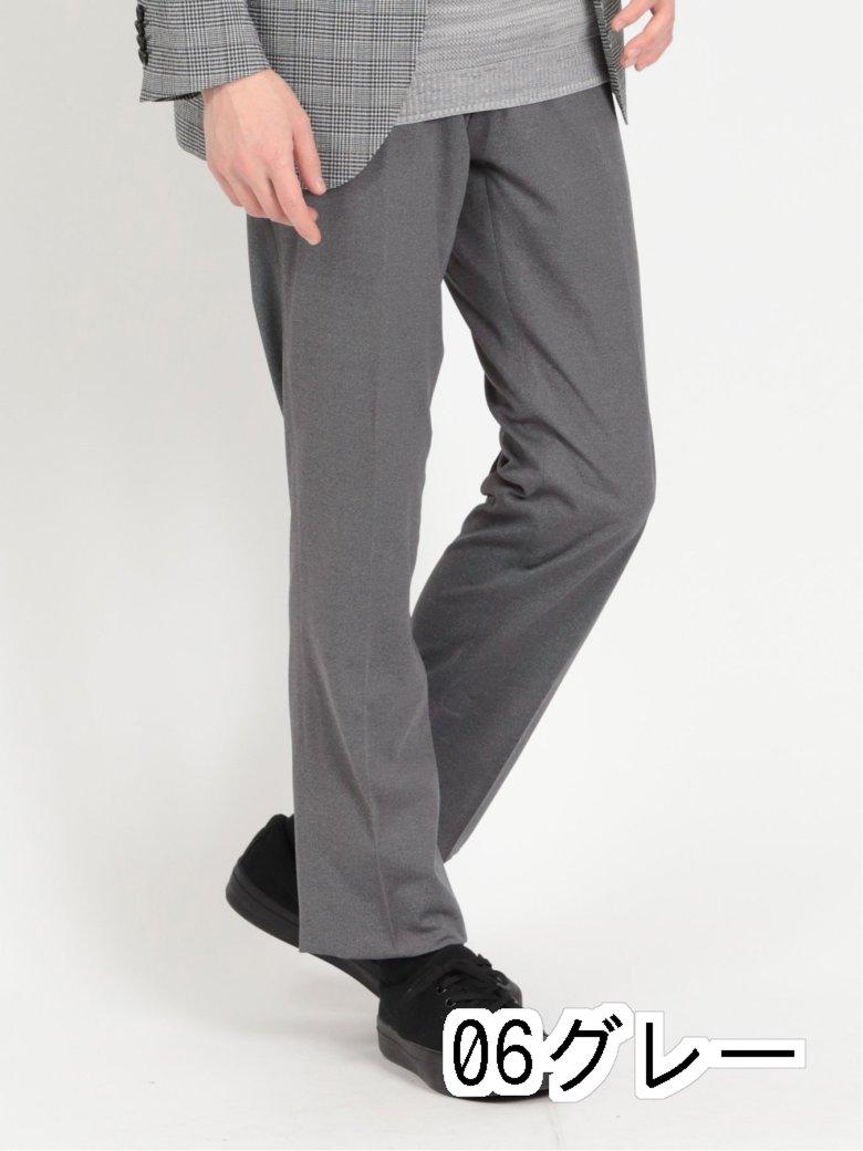 m.f.エディトリアル 軽量ジャージ ノータック ビジネスパンツ グレー