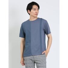 m.f.エディトリアル 接触冷感 切替クルーネック半袖Tシャツ