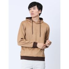 m.f.エディトリアル ピーチスキン 切替 長袖プルパーカー