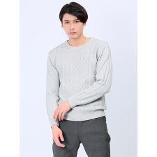 m.f.エディトリアル ストレッチウォッシャブル ふわもちケーブル編 クルーニット