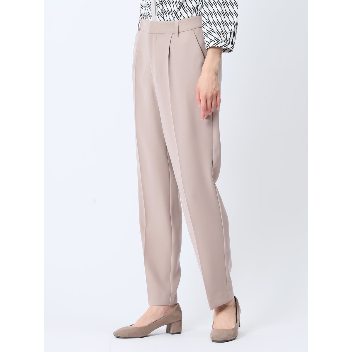 m．f．エディトリアル（m．f．editorial）/【ストレッチ ウォッシャブル】m．f．エディトリアル テーパードパンツ 茶(セットアップ可能) ストレッチ ウォッシャブル】m.f.エディトリアル テーパードパンツ 茶