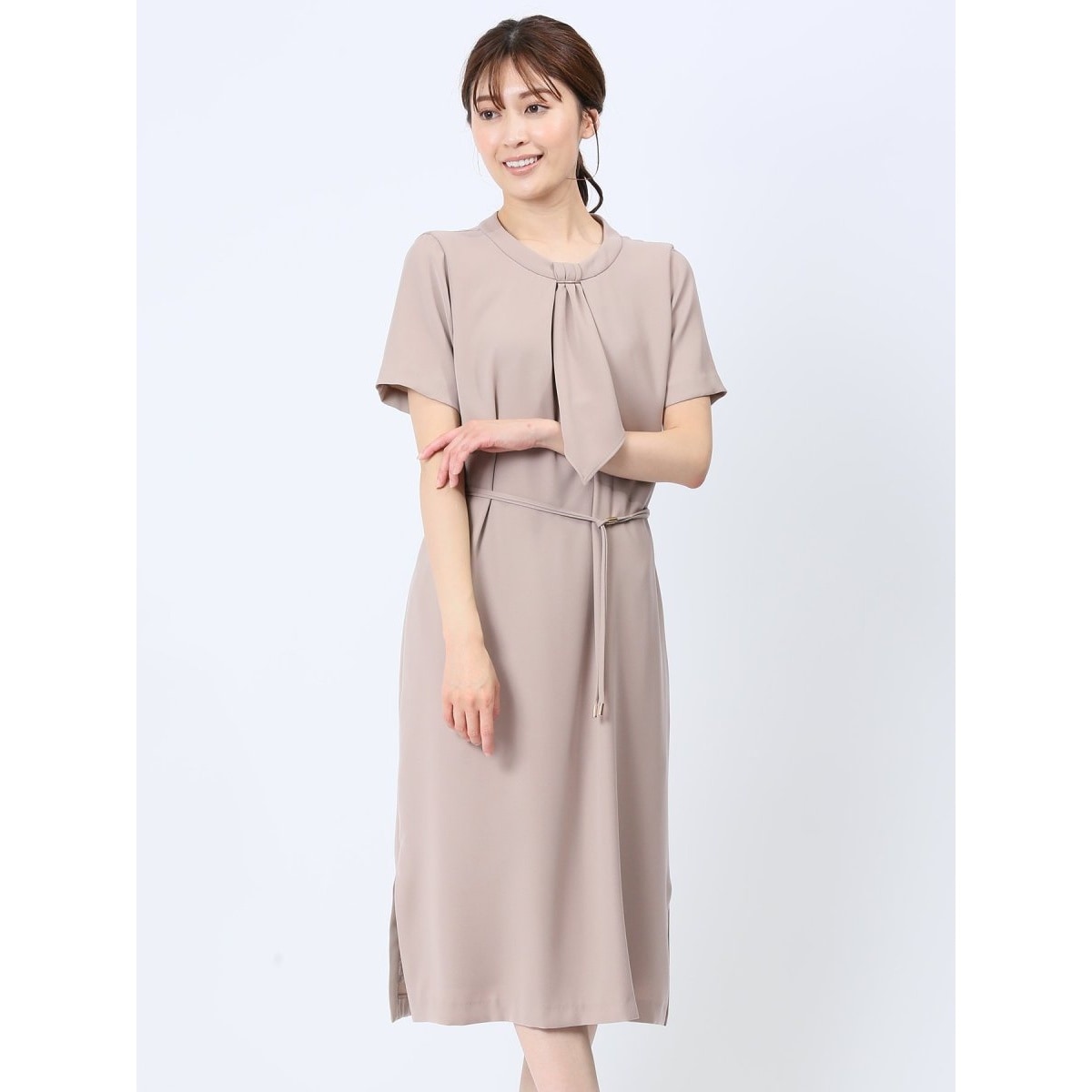 ストレッチ ウォッシャブル】m.f.エディトリアル サックワンピース