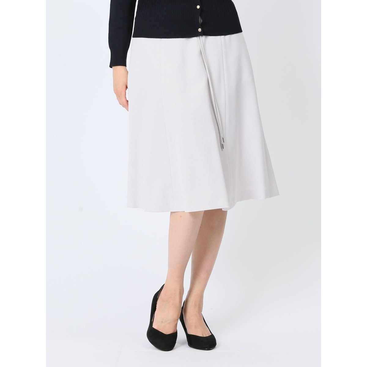 m.f.エディトリアル ストレッチウォッシャブル Aラインスカート