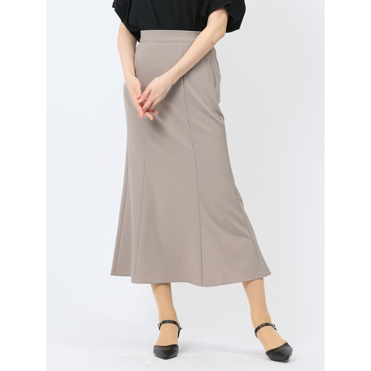 m.f.エディトリアル サテンプリーツ ロングスカート | m.f.
