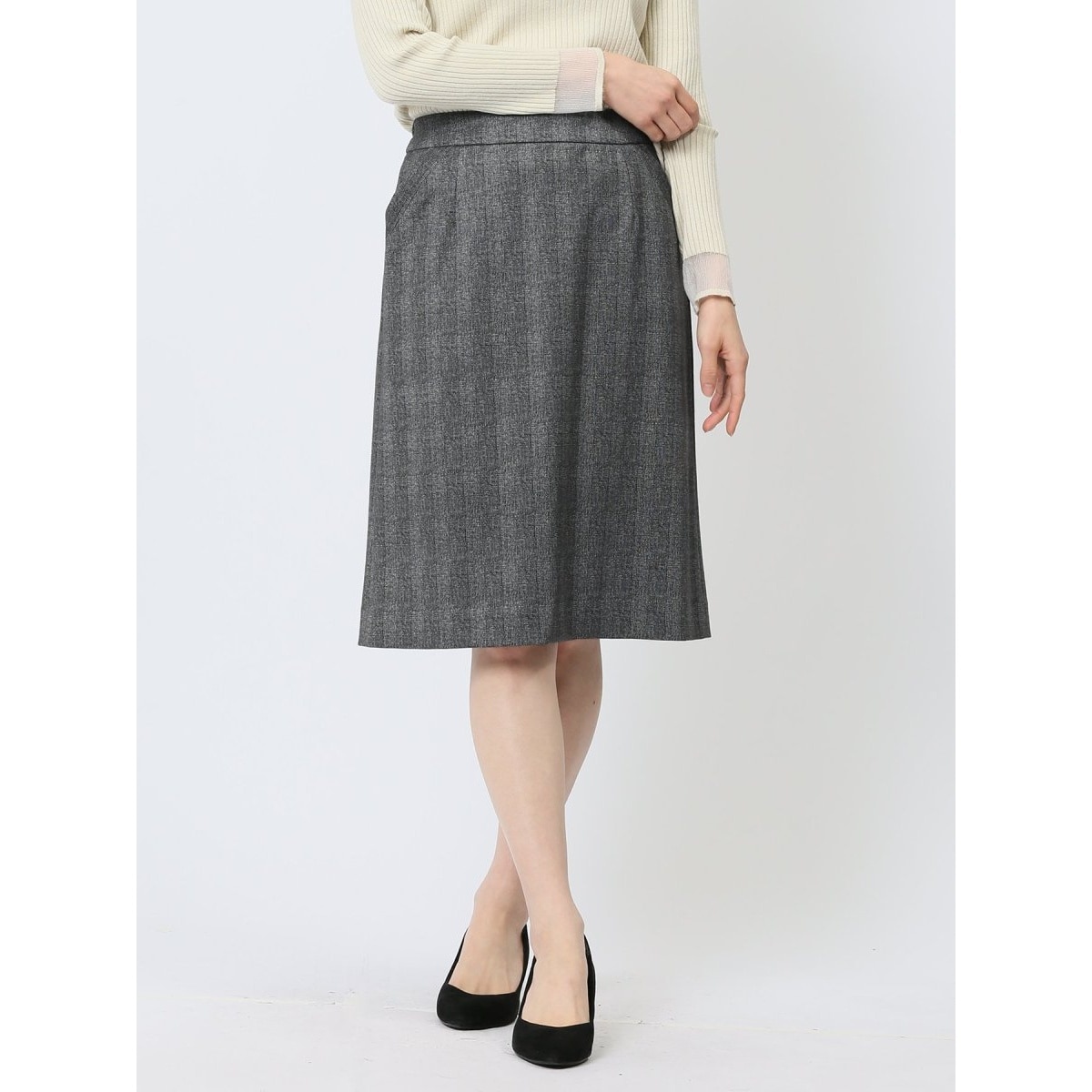 ストレッチ ウォッシャブル】m.f.エディトリアル フレアースカート