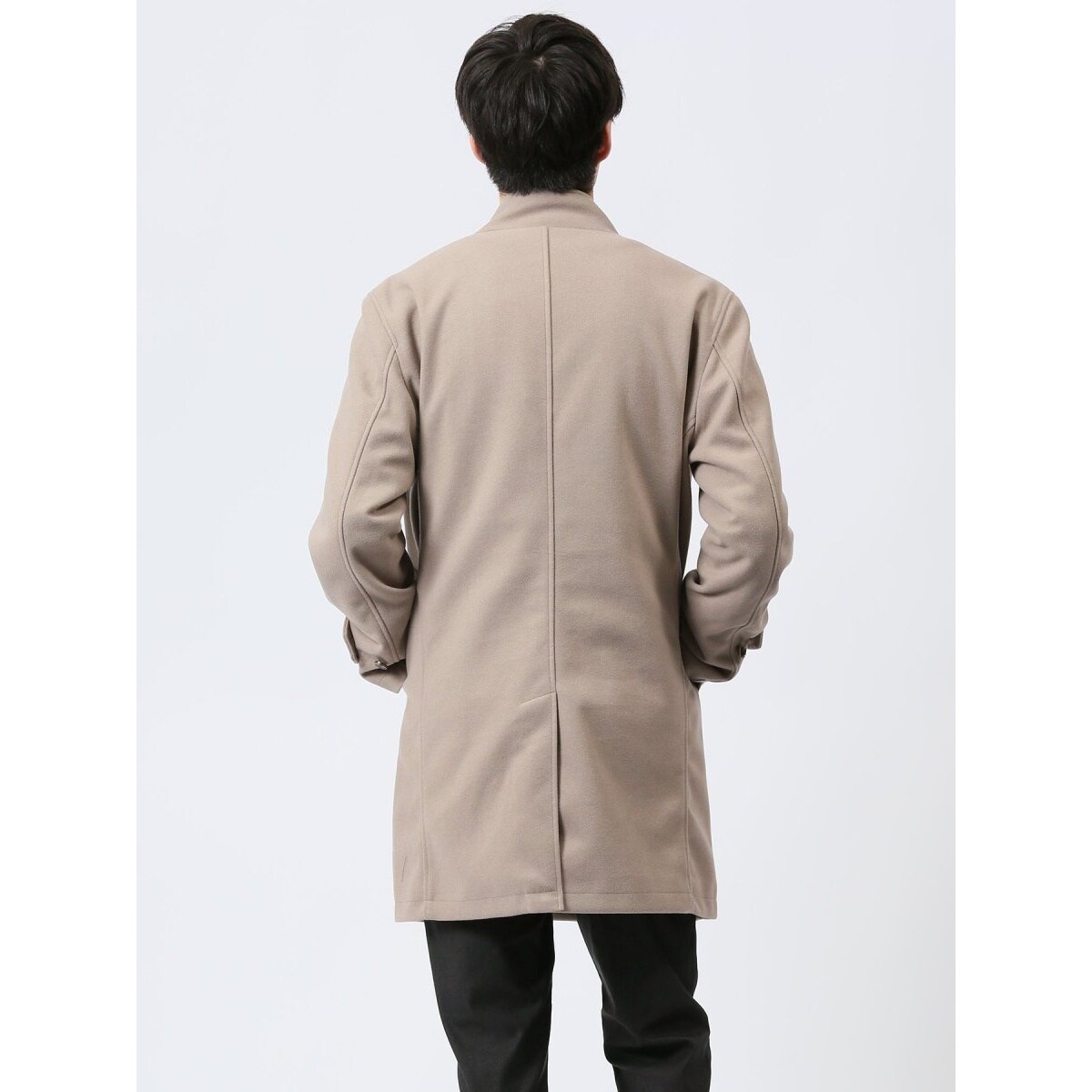 表地ストレッチ】 ニットメルトン イタリアンカラーコート | m.f.