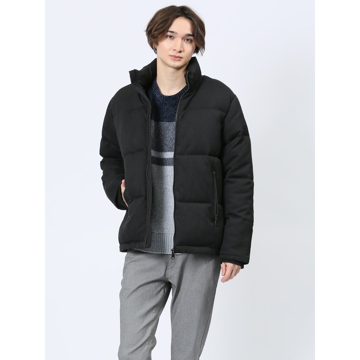 m.f.エディトリアル シャドージャガード 中綿 スタンドブルゾン | m.f.