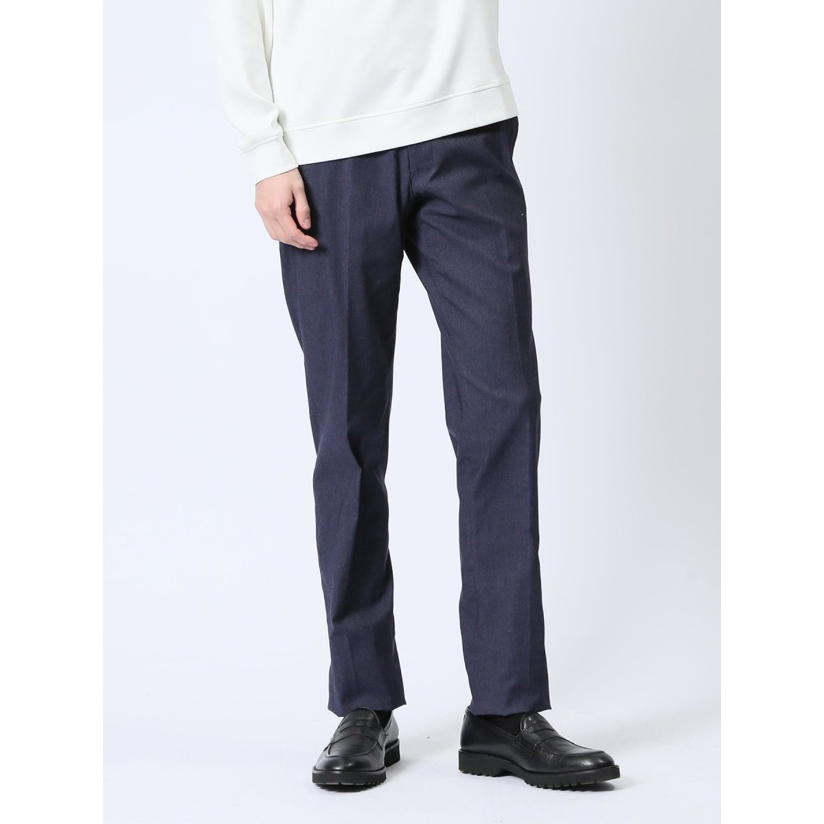 m.f.エディトリアル ウォッシャブル ノータック ビジネスパンツ ツイル