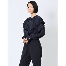 m.f.エディトリアル フリルカラー 前開きブラウス