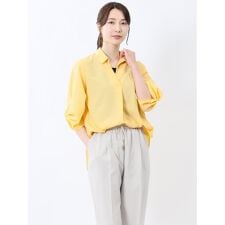 【UVカット】【高通気】m.f.エディトリアル 袖タックかぶり スキッパーシャツチュニック