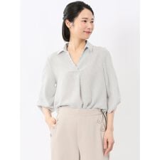 【UVカット】【高通気】m.f.エディトリアル 袖タックかぶり スキッパーシャツチュニック