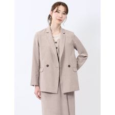 m.f.エディトリアル(m.f.editorial)の【接触冷感 ウォッシャブル】m.f.エディトリアル 杢調ダブルジャケットベージュ(セットアップ可能)