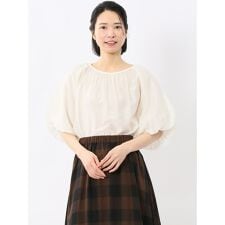 【ハンドウォッシャブル】m.f.エディトリアル シアースラブ 半袖プルオーバーブラウス