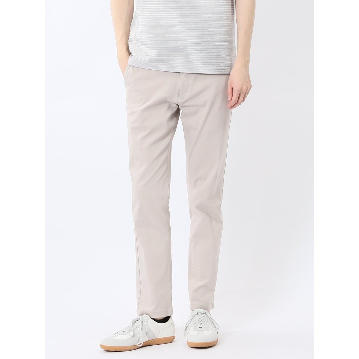 m．f．エディトリアル（m．f．editorial）/m．f．エディトリアル 接触冷感ストレッチ リネン混トラウザースリムパンツ ストレッチ】【吸水速乾】【接触冷感】m.f.エディトリアル リネン混