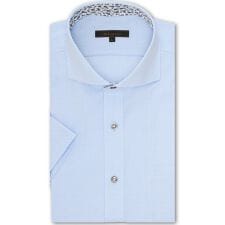 【形態安定】m.f.エディトリアル カッタウェイ ビジネスドレス半袖シャツ
